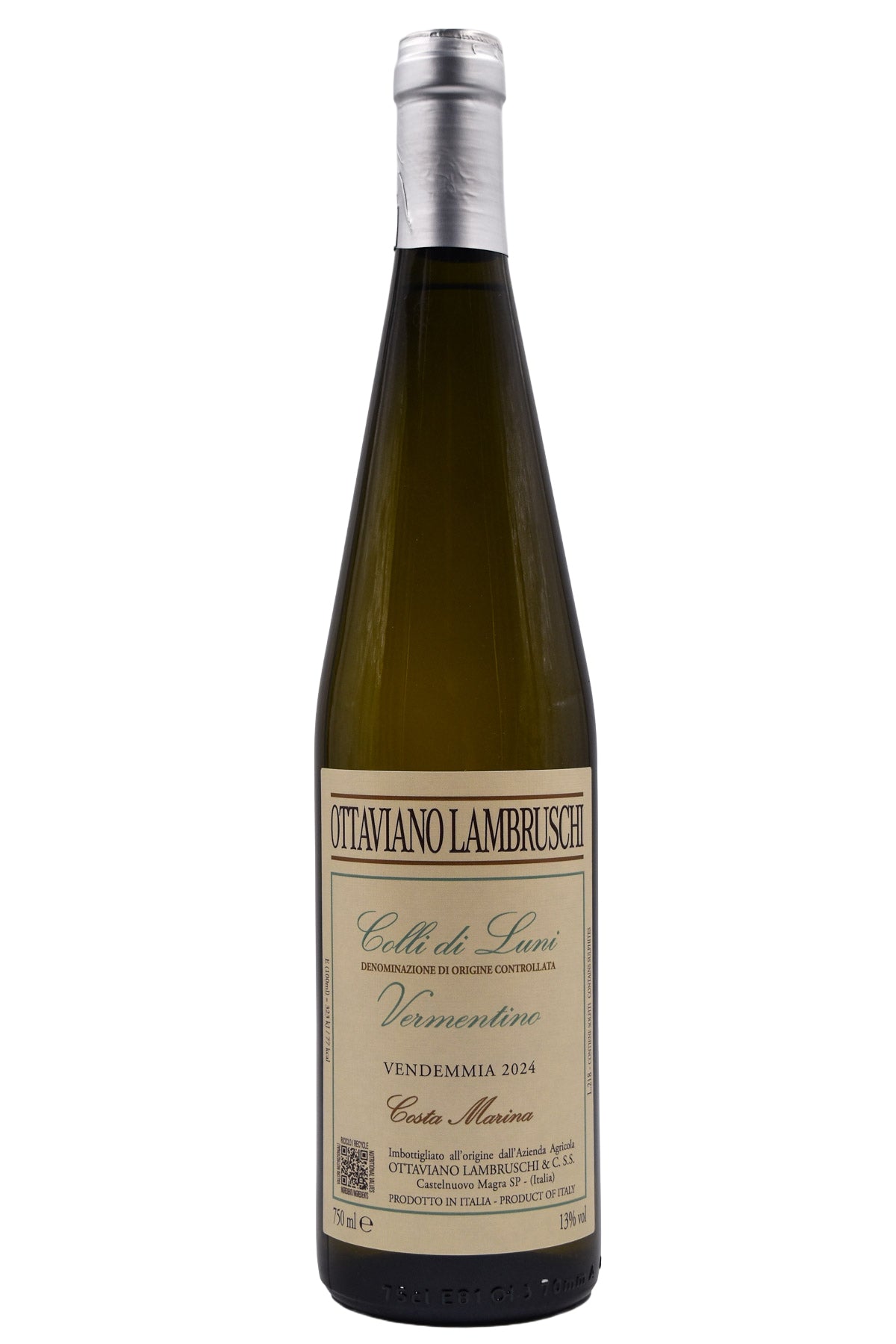 Bottle of Ottaviano Lambruschi Colli di Luni Vermentino Costa Marina 2024-White Wine-Flatiron SF