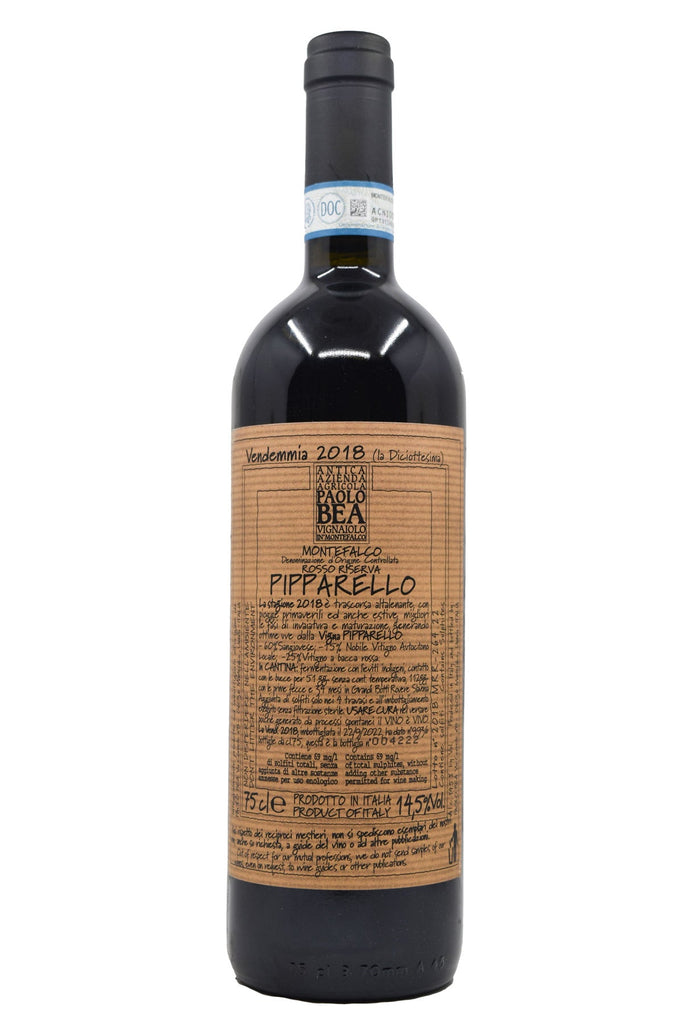 Bottle of Paolo Bea Montefalco Rosso Riserva Pipparello 2018-Red Wine-Flatiron SF