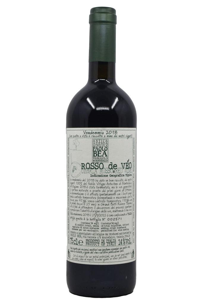 Bottle of Paolo Bea Umbria Rosso de Veo 2018-Red Wine-Flatiron SF