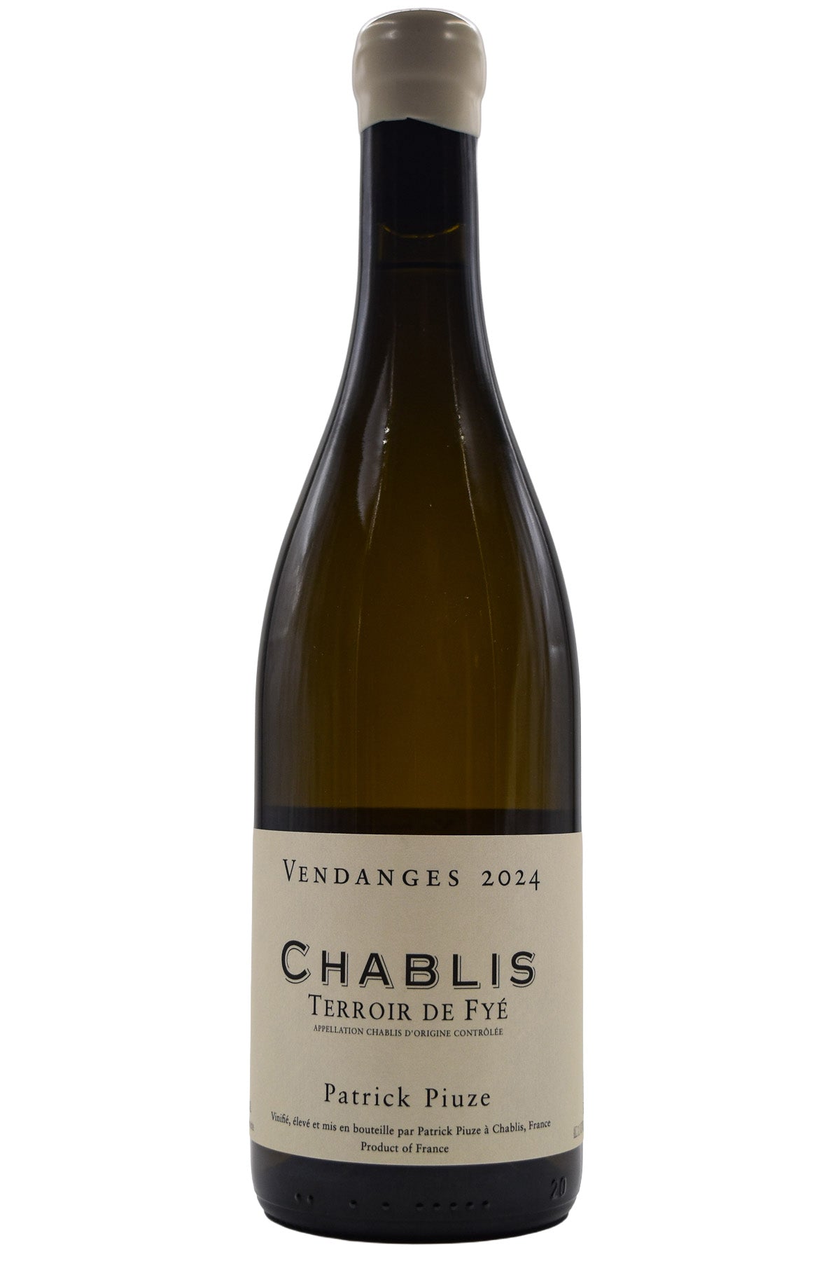 Bottle of Patrick Piuze Chablis Terroir De Fye 2024-White Wine-Flatiron SF
