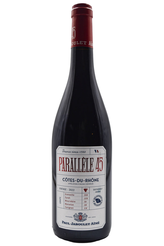 Bottle of Paul Jaboulet Aine Cotes-du-Rhone Rouge Parallele 45 2022-Red Wine-Flatiron SF