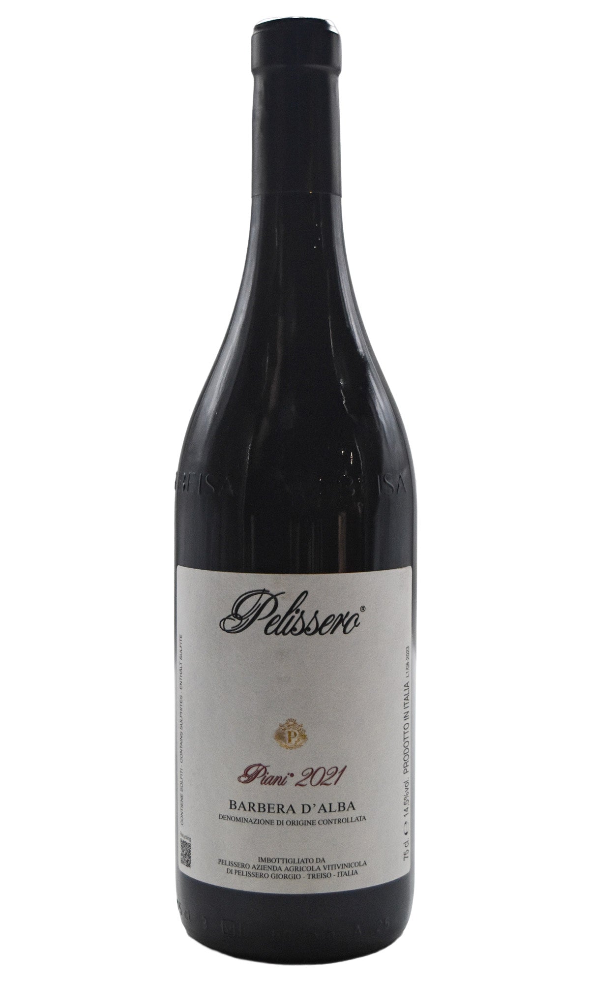 Bottle of Pelissero Barbera d'Alba Piani 2021-Red Wine-Flatiron SF