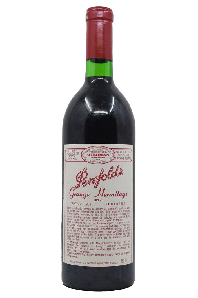 Bottle of Penfolds Grange Hermitage Bin 95 1981-Red Wine-Flatiron SF