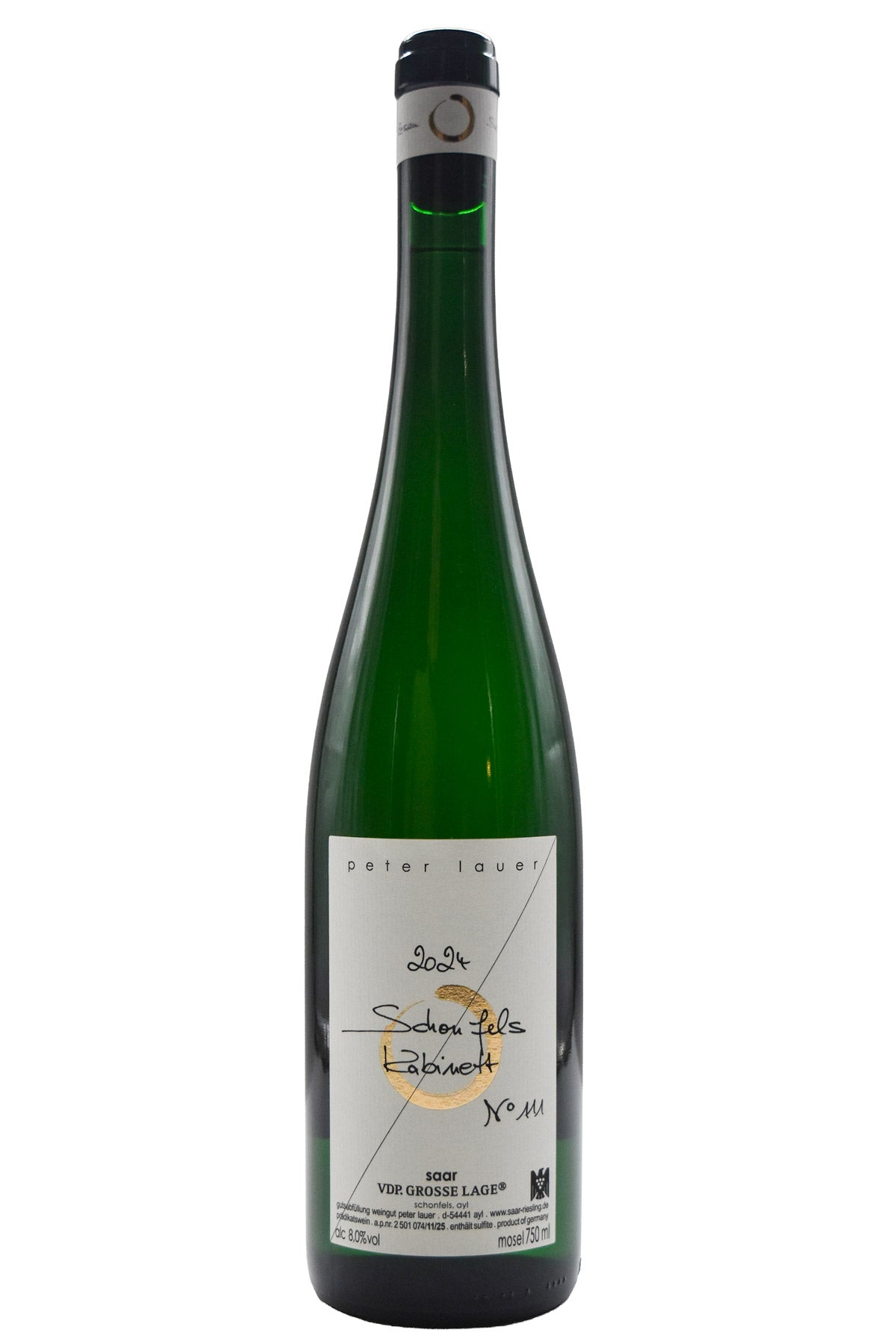 Bottle of Peter Lauer Riesling Kabinett Fass 111 Schonfels 2024-White Wine-Flatiron SF