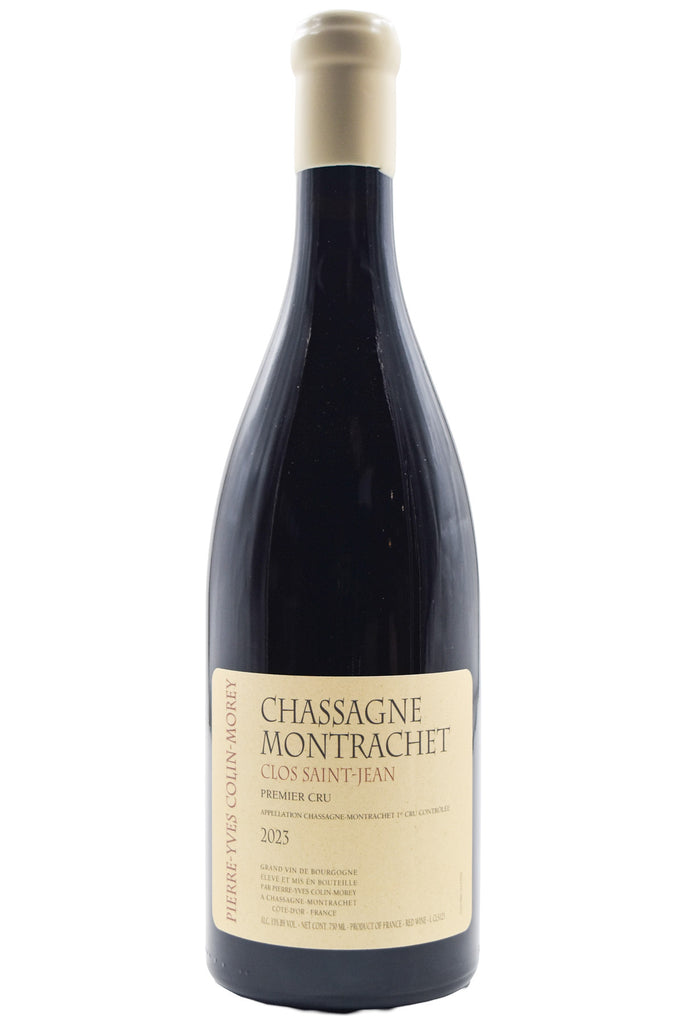 Bottle of Pierre-Yves Colin-Morey Chassagne Montrachet 1er Cru Clos Saint-Jean Rouge 2023 [NET]-Red Wine-Flatiron SF