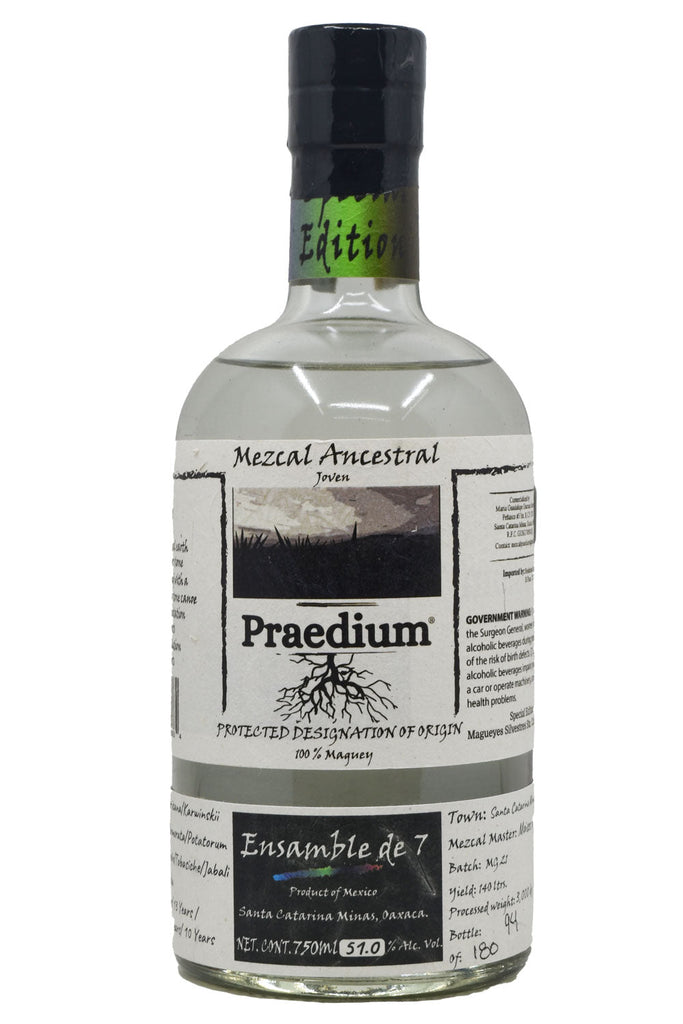 Bottle of Praedium Mezcal Joven Ancestral 7 Agaves Special Edition-Spirits-Flatiron SF