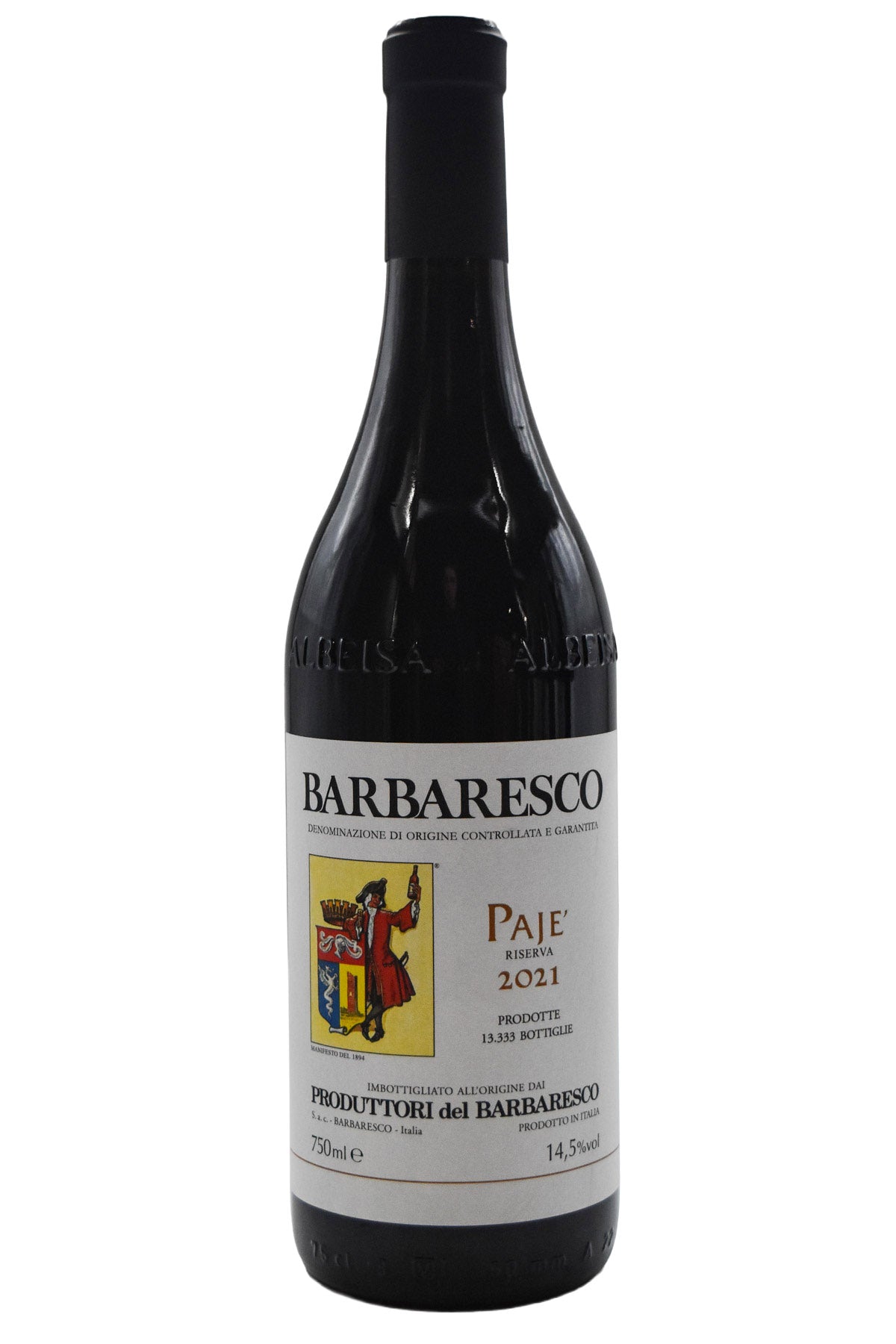Bottle of Produttori del Barbaresco Barbaresco Riserva Paje 2021-Red Wine-Flatiron SF