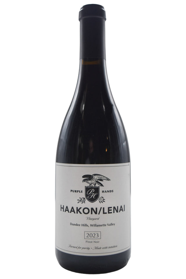 Bottle of Purple Hands Dundee Hills Pinot Noir Haakon/Lenai 2023-Red Wine-Flatiron SF