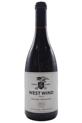 Bottle of Purple Hands Ribbon Ridge Pinot Noir West Wind Vineyard 2023-Red Wine-Flatiron SF