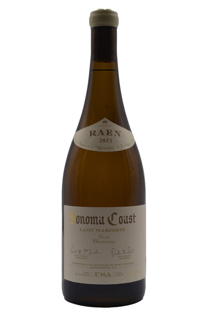 Bottle of RAEN Winery Sonoma Coast Chardonnay Lady Marjorie 2023-White Wine-Flatiron SF