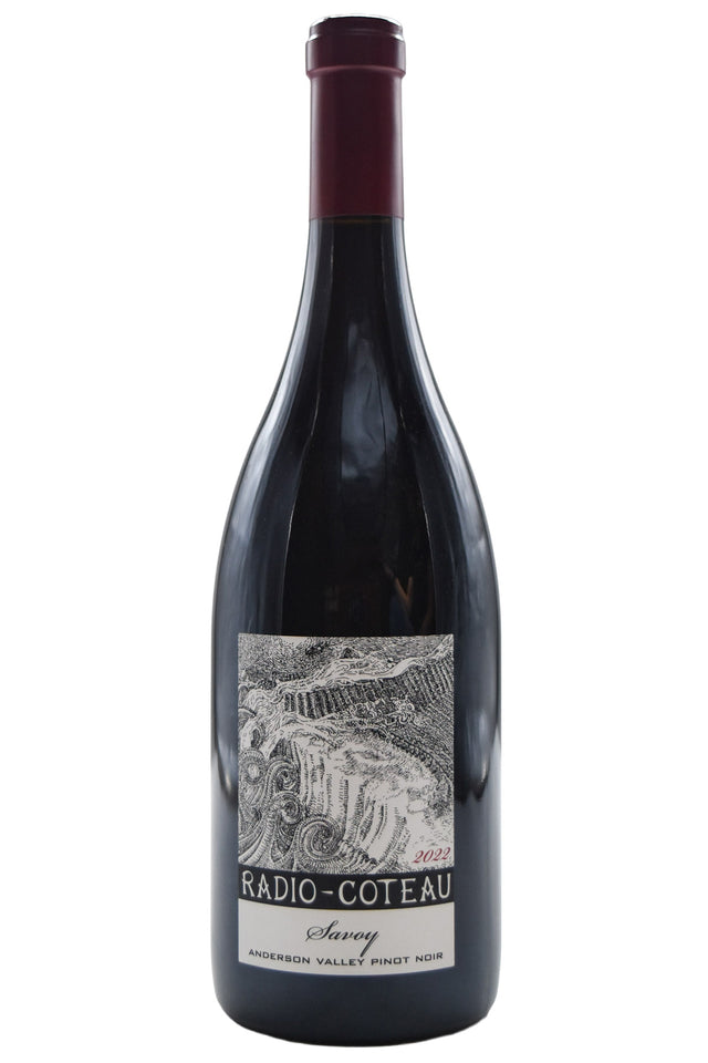 Bottle of Radio-Coteau Anderson Valley Pinot Noir Savoy Vineyard 2022-White Wine-Flatiron SF