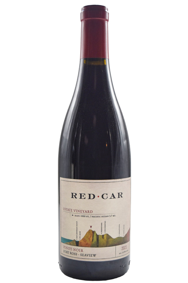 Bottle of Red Car Fort Ross-Seaview Pinot Noir Estate 2021-Red Wine-Flatiron SF