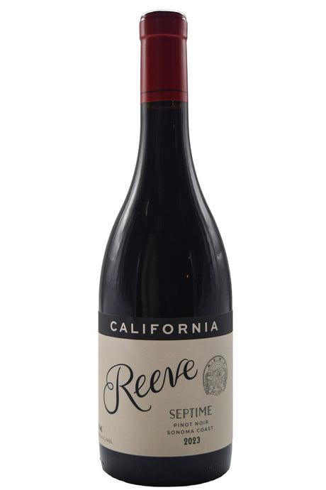 Bottle of Reeve Sonoma Coast Pinot Noir Septime 2023-Red Wine-Flatiron SF