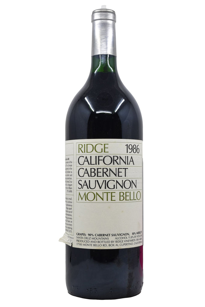 Bottle of Ridge Vineyards Cabernet Sauvignon Monte Bello 1986 (1.5L) (Bottle #2)-Red Wine-Flatiron SF