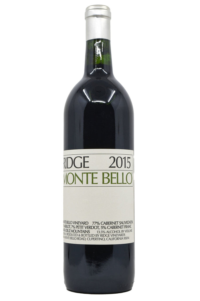 Bottle of Ridge Vineyards Monte Bello 2015-Red Wine-Flatiron SF