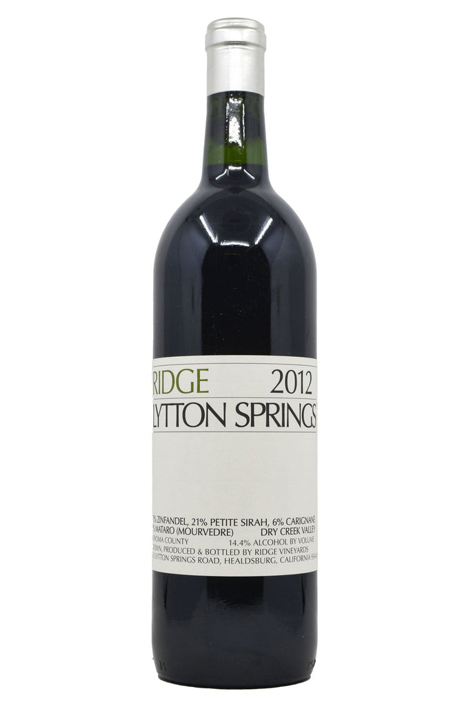 Bottle of Ridge Vineyards Sonoma County Zinfandel Lytton Springs 2012-Red Wine-Flatiron SF