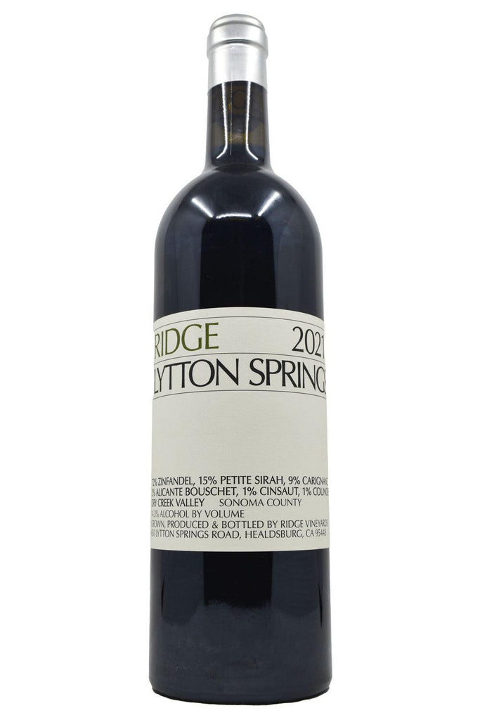Bottle of Ridge Vineyards Sonoma County Zinfandel Lytton Springs 2021-Red Wine-Flatiron SF