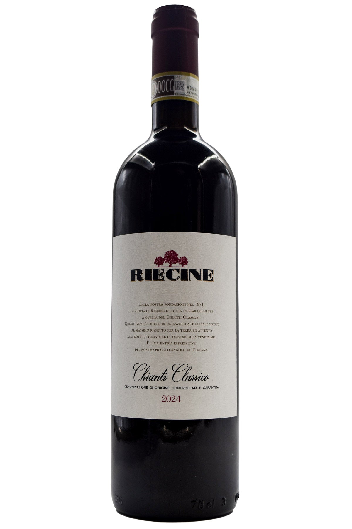 Bottle of Riecine Chianti Classico 2024-Red Wine-Flatiron SF