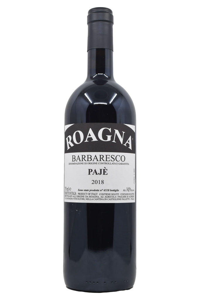 Bottle of Roagna Barbaresco Paje 2018-Red Wine-Flatiron SF