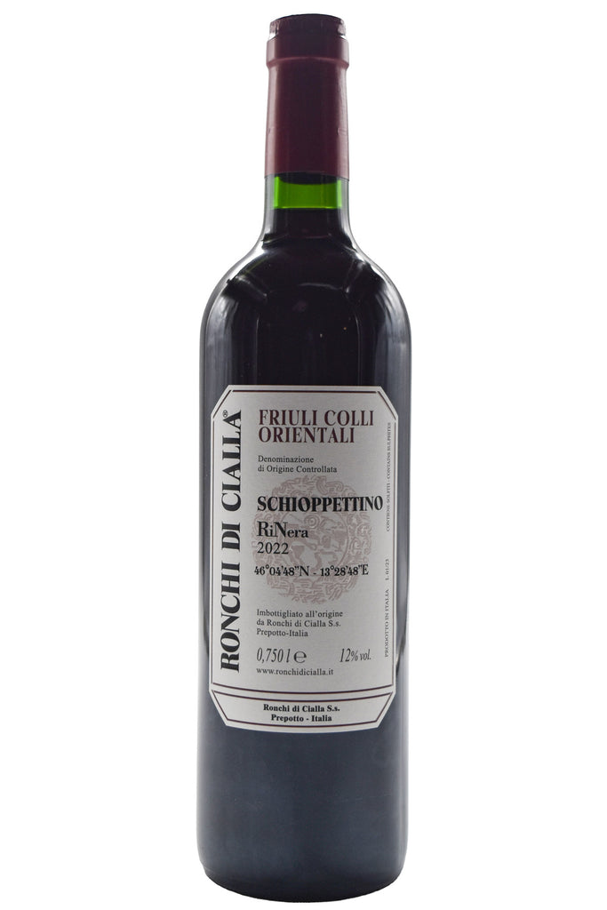Bottle of Ronchi di Cialla Friuli Colli Orientali Schioppettino RiNera 2022-Red Wine-Flatiron SF