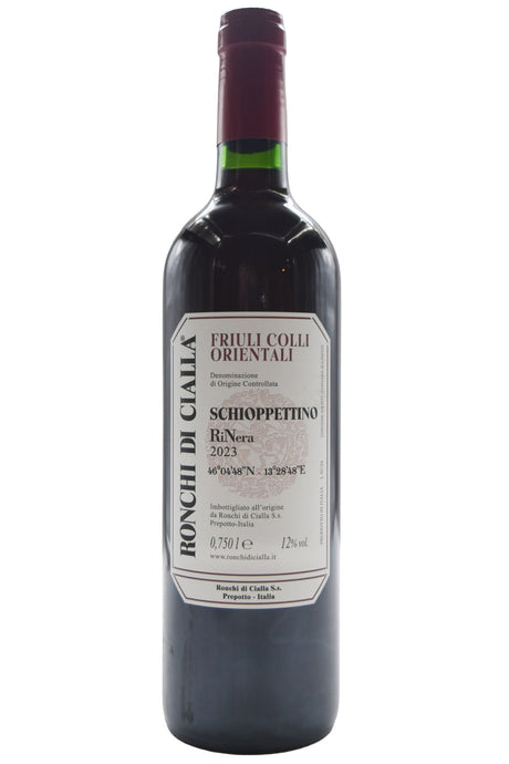 Bottle of Ronchi di Cialla Friuli Colli Orientali Schioppettino RiNera 2023-Red Wine-Flatiron SF