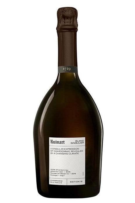 Bottle of Ruinart Champagne Blanc Singulier Edition 18 NV-Sparkling Wine-Flatiron SF