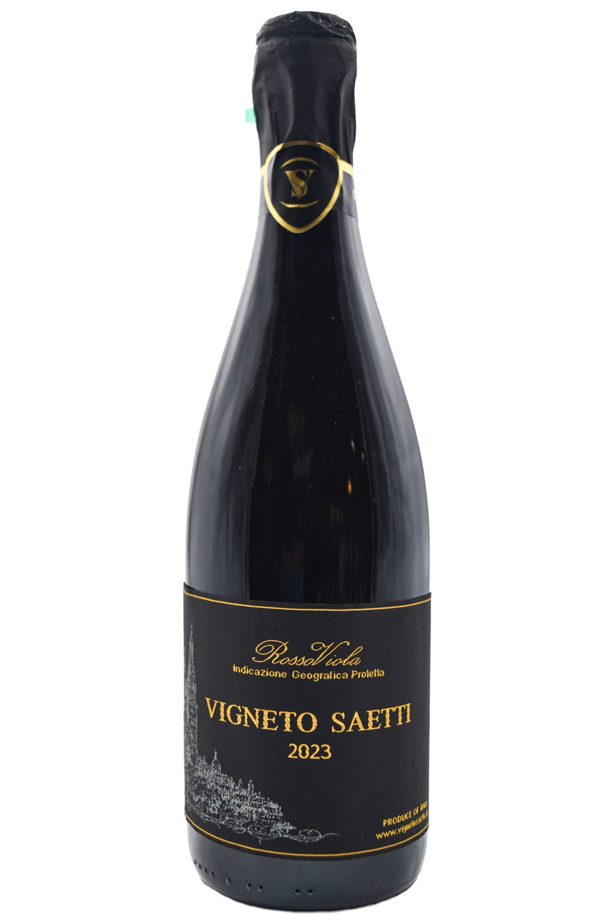Bottle of Saetti Lambrusco Salamino Rosso Viola 2023-Sparkling Wine-Flatiron SF