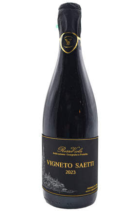 Bottle of Saetti Lambrusco Salamino Rosso Viola 2023-Sparkling Wine-Flatiron SF
