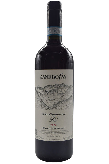 Bottle of Sandro Fay Rosso di Valtellina Tei 2024-Red Wine-Flatiron SF