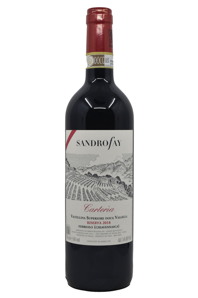 Bottle of Sandro Fay Valtellina Superiore Riserva Carteria 2018-Red Wine-Flatiron SF