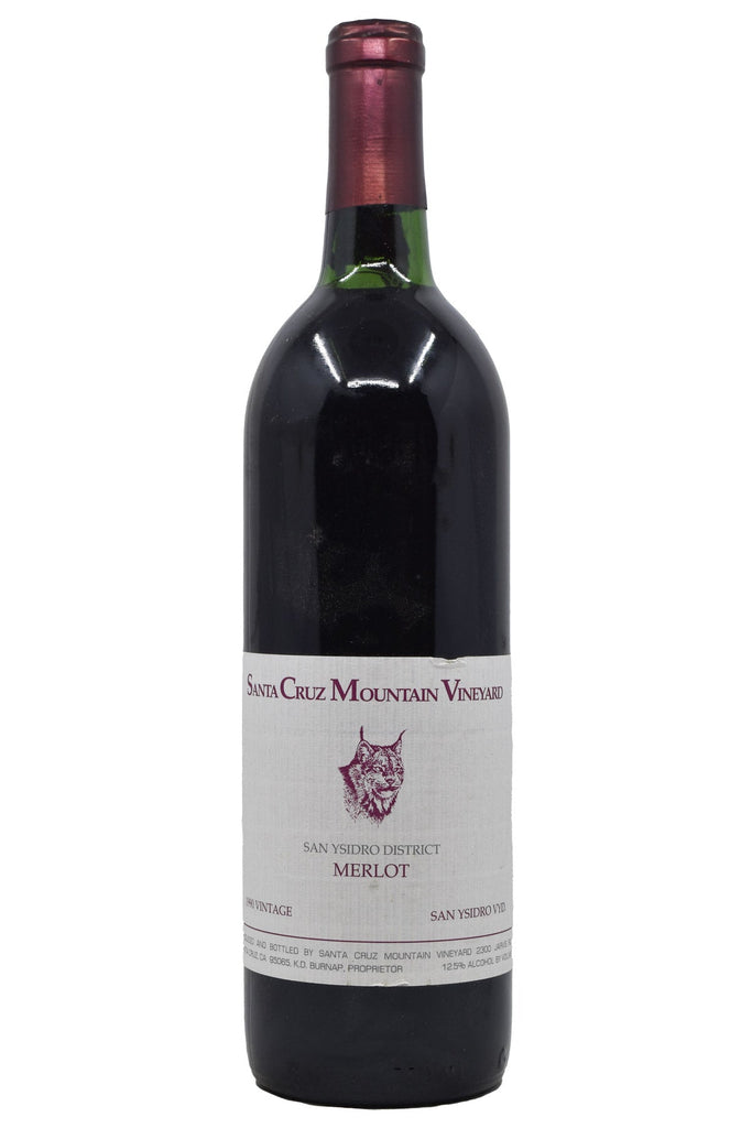 Bottle of Santa Cruz Mountain Vineyard San Ysidro District Merlot 1990-Red Wine-Flatiron SF