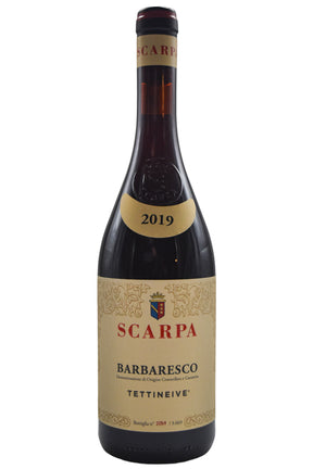 Bottle of Scarpa Barbaresco Tettineive 2019-Red Wine-Flatiron SF