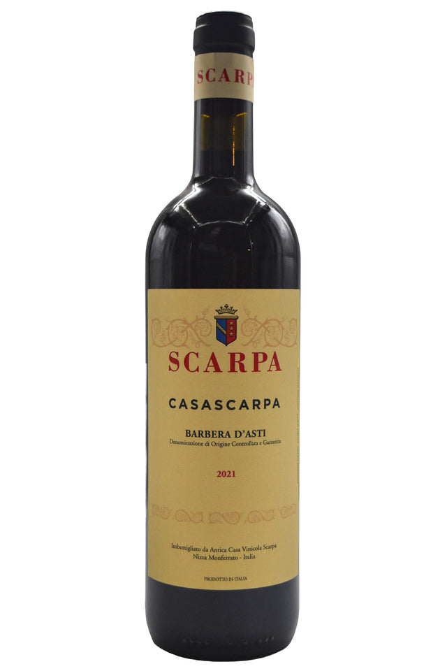 Bottle of Scarpa Barbera d'Asti Casascapa 2021-Red Wine-Flatiron SF