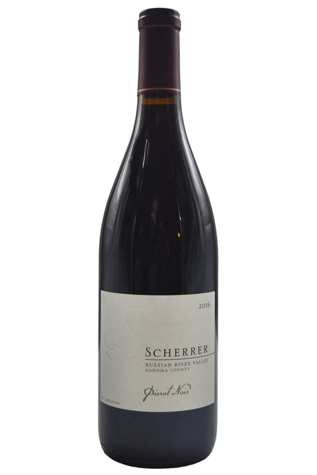 Bottle of Scherrer Winery Russian River Valley Pinot Noir 2016-Red Wine-Flatiron SF