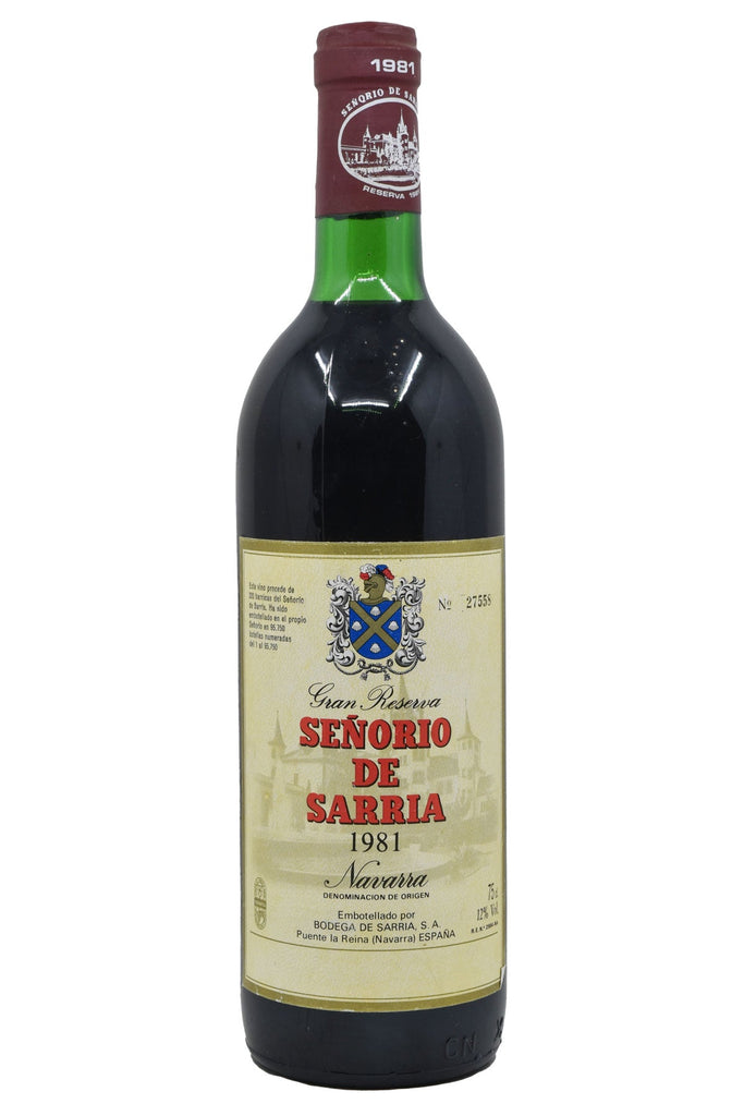 Bottle of Senorio de Sarria Gran Reserva 1981-Red Wine-Flatiron SF