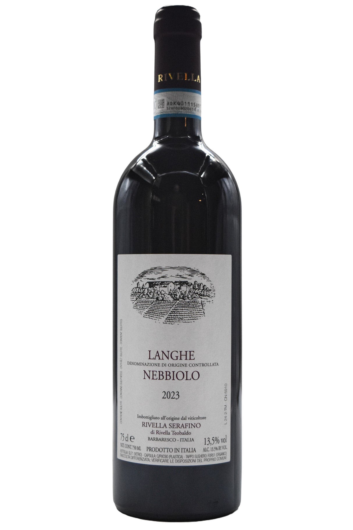 Bottle of Serafino Rivella Langhe Nebbiolo 2023-Red Wine-Flatiron SF