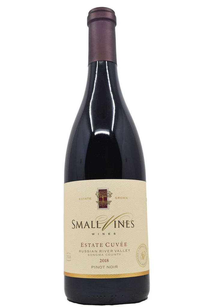 Bottle of Small Vines Sonoma Coast Estate Pinot Noir 2018-Red Wine-Flatiron SF