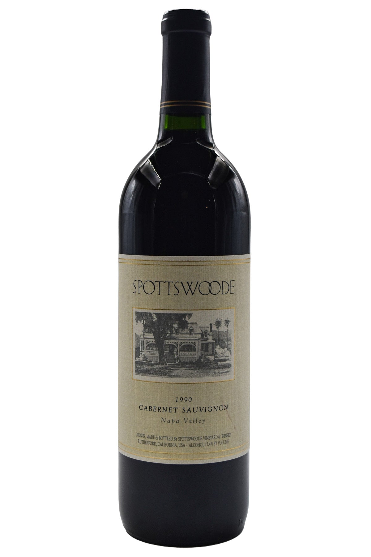 Bottle of Spottswoode Napa Valley Cabernet Sauvignon 1990-Red Wine-Flatiron SF