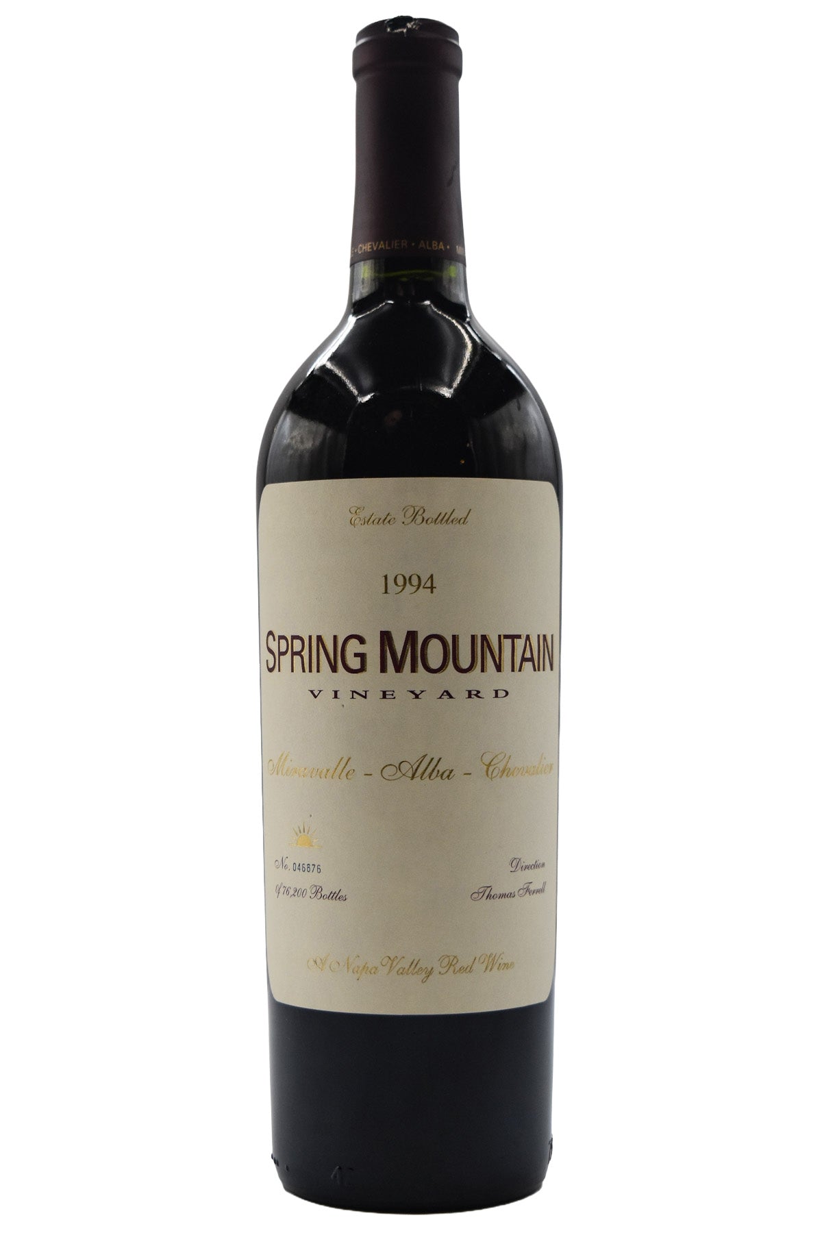 Bottle of Spring Mountain Proprietary Red Miravalle Alba Chevalier 1994-Red Wine-Flatiron SF
