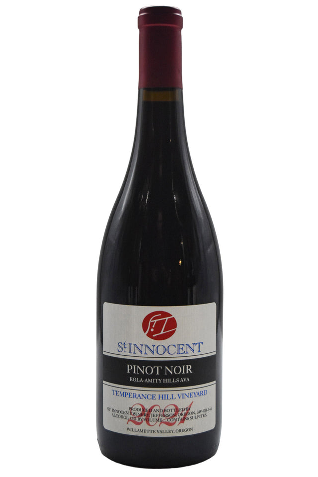 Bottle of St. Innocent Willamette Valley Eola Amity Hills Pinot Noir Temperance Hill Vineyard 2021-Red Wine-Flatiron SF