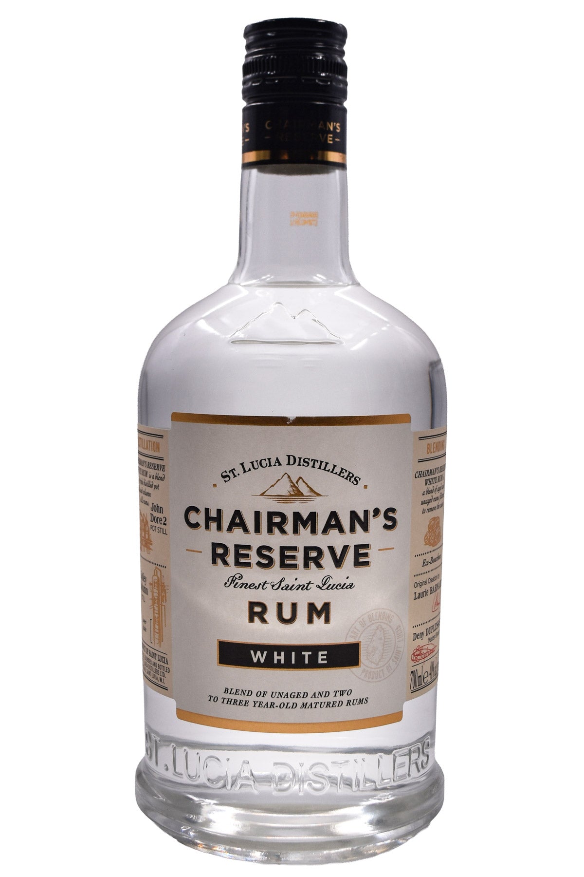 Bottle of St. Lucia Distillers Chairman's Reserve White Rum-Spirits-Flatiron SF