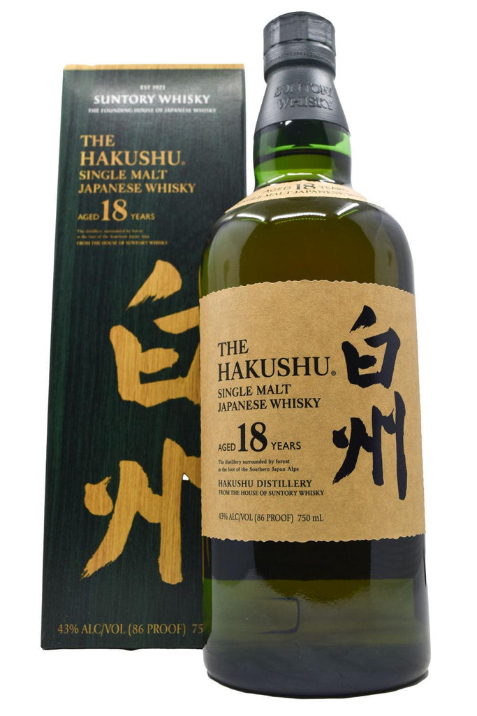Bottle of Suntory Hakushu Japanese Whisky Single Malt 18 Year-Spirits-Flatiron SF
