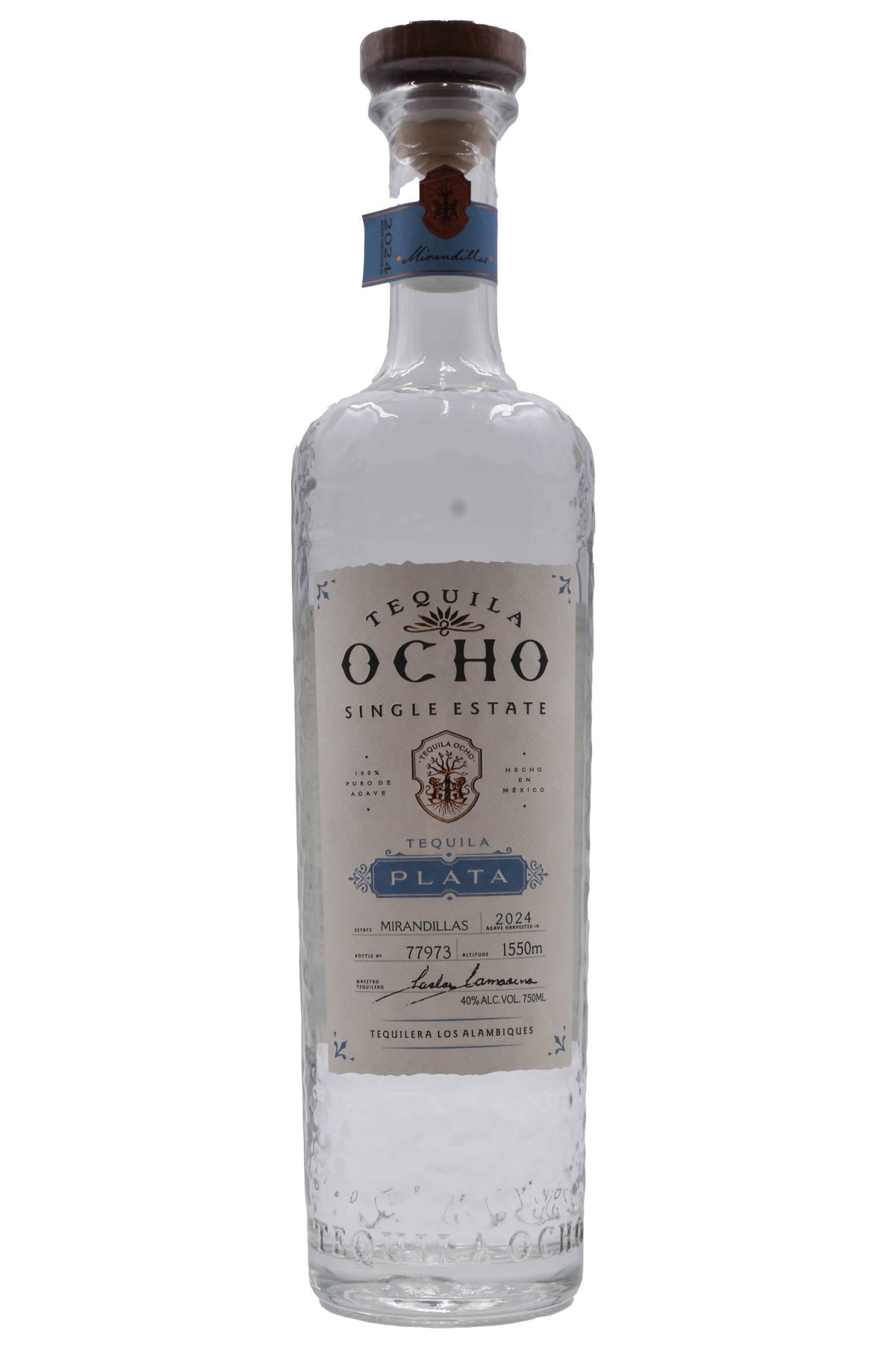 Bottle of Tequila Ocho Single Estate Plata Blanco-Spirits-Flatiron SF