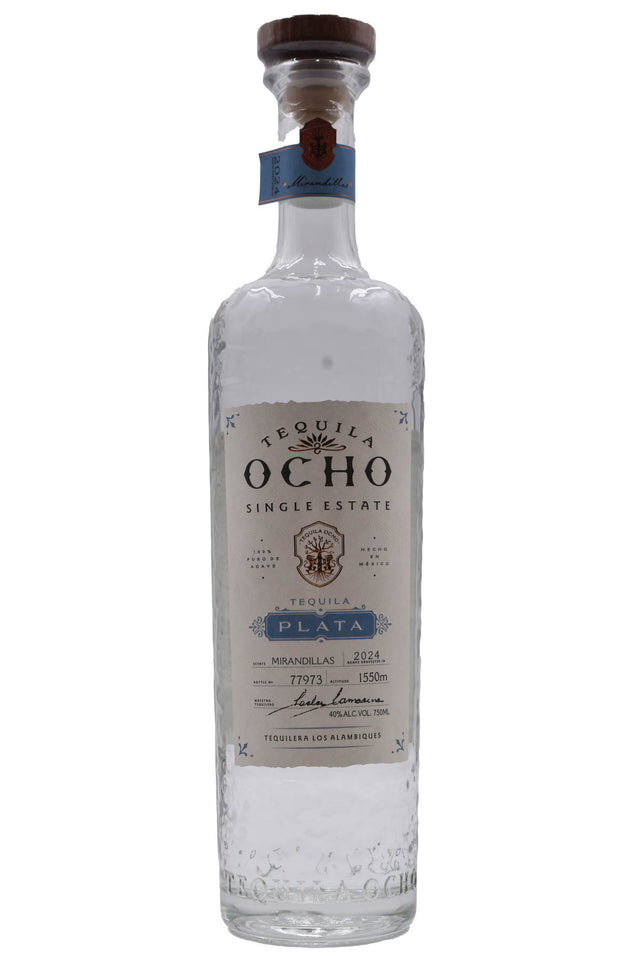 Bottle of Tequila Ocho Single Estate Plata Blanco-Spirits-Flatiron SF