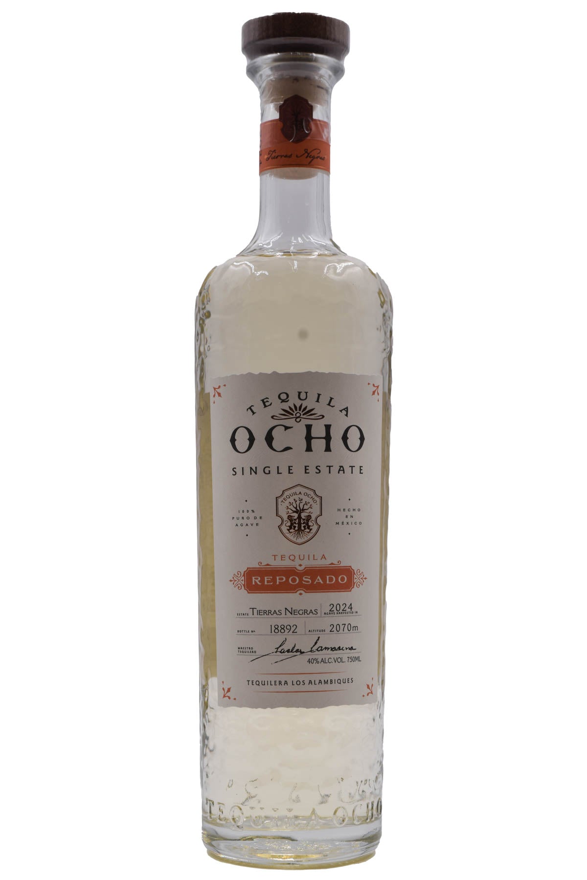 Bottle of Tequila Ocho Single Estate Reposado-Spirits-Flatiron SF