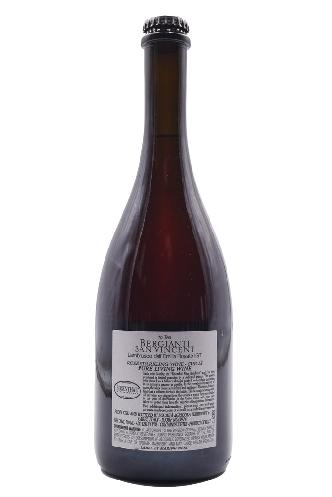 Bottle of Terrevive Lambrusco dell'Emilia Rosato Bergianti San Vincent 2021-Sparkling Wine-Flatiron SF