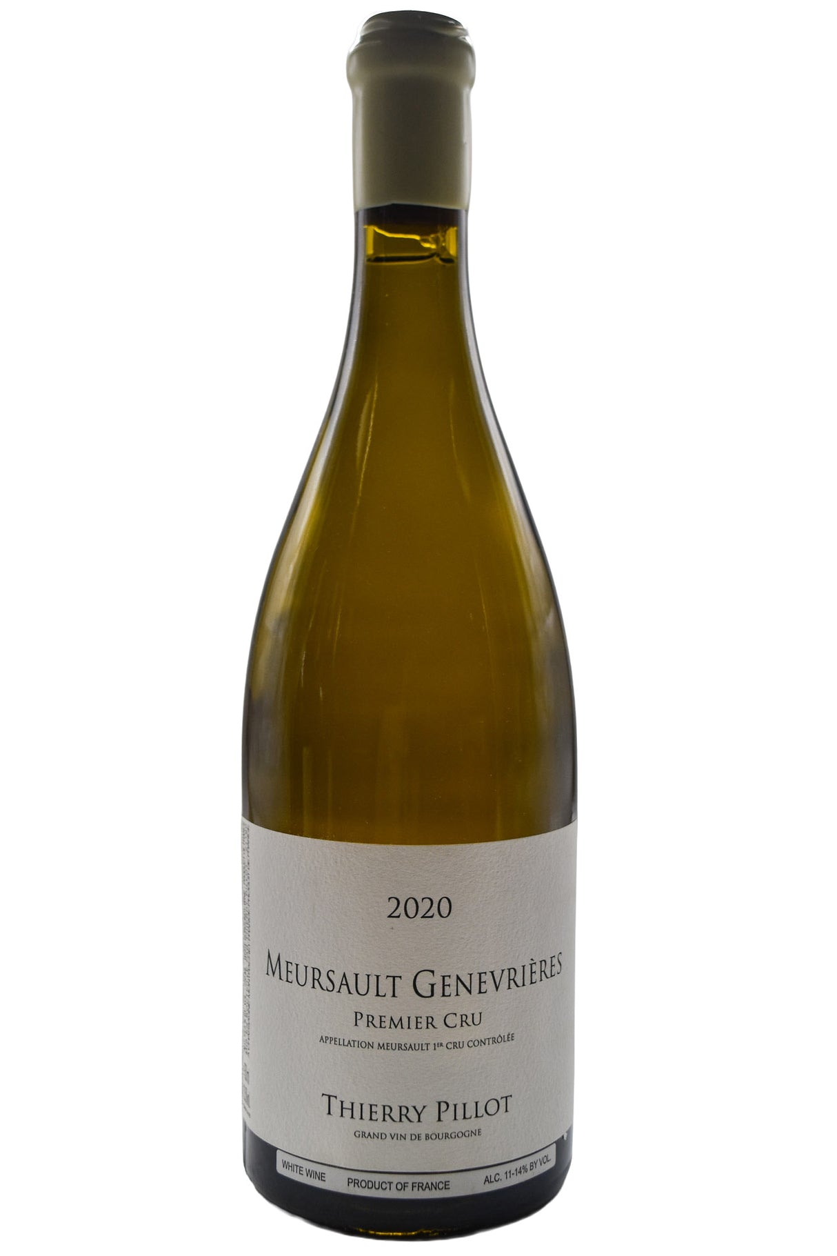 Bottle of Thierry Pillot Meursault Genevrieres 1er Cru 2020 [NET]-White Wine-Flatiron SF