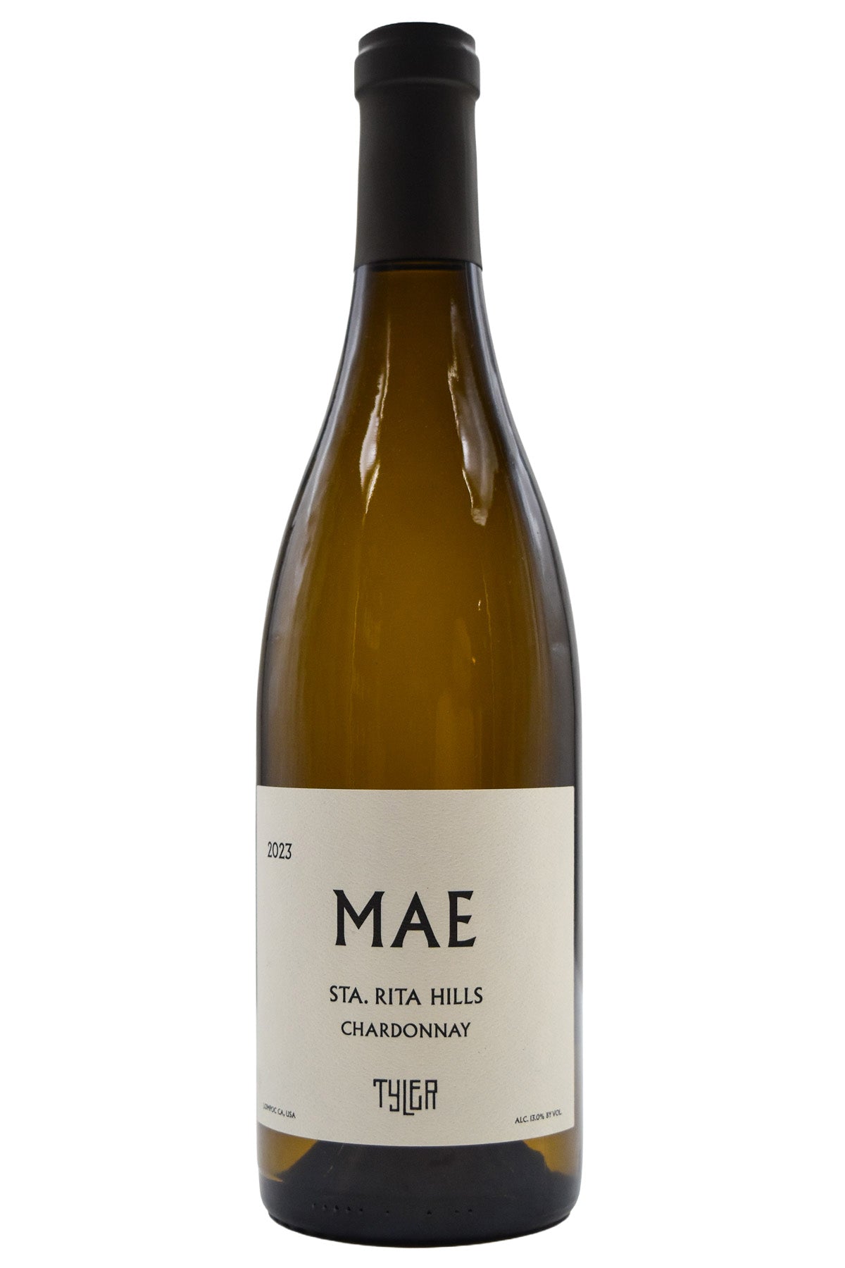 Bottle of Tyler Sta. Rita Hills Chardonnay Mae Vineyard 2023-White Wine-Flatiron SF