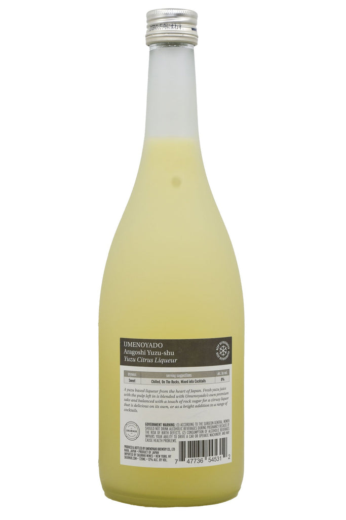 Bottle of Umenoyado Aragoshi Yuzu-Shu Liqueur (720ml)-Spirits-Flatiron SF