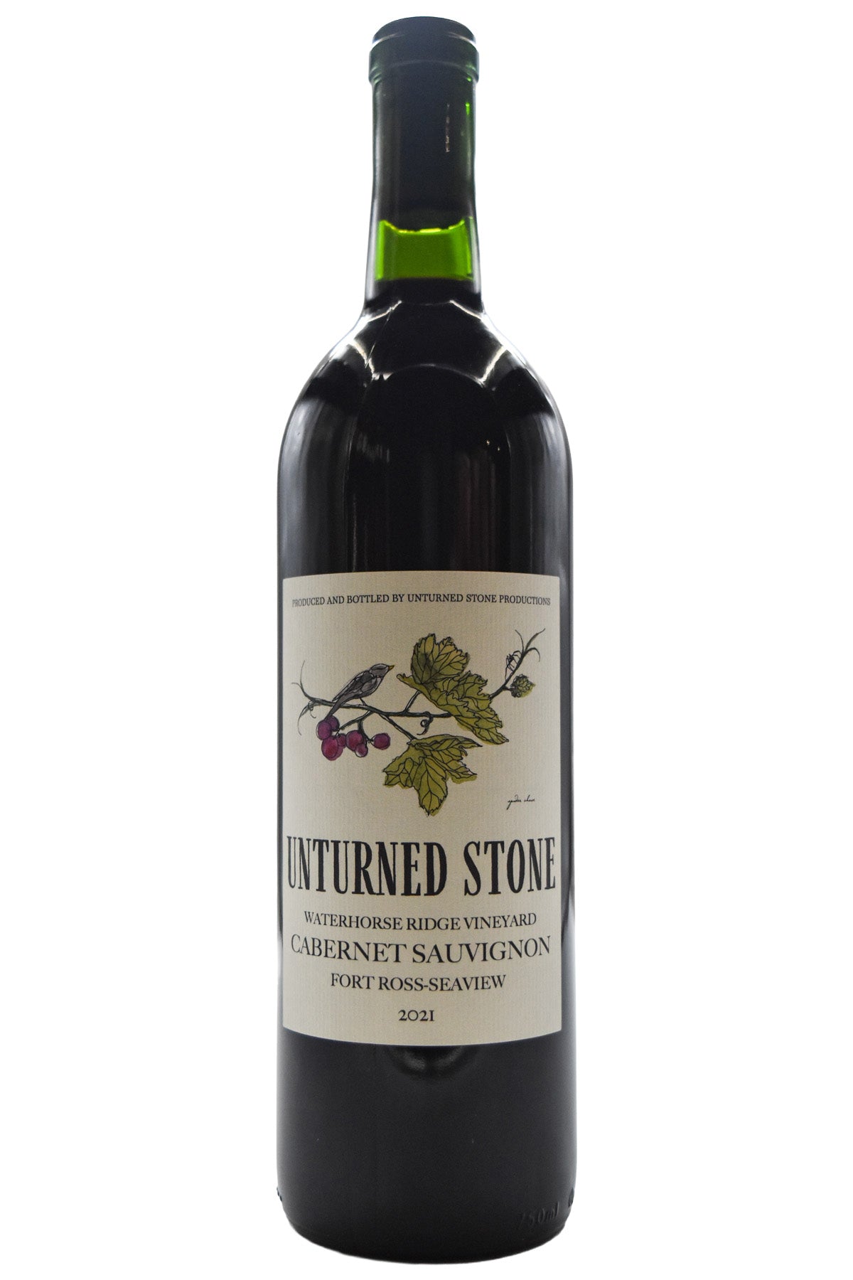 Bottle of Unturned Stone Fort Ross-Seaview Cabernet Sauvignon Waterhorse Ridge 2021-Red Wine-Flatiron SF